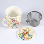 Kubek z Zaparzaczem 400 ml  Kwiaty