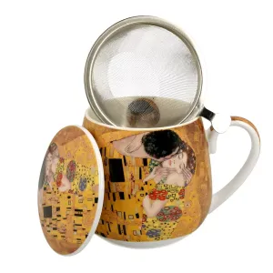 Kubek 430 ml z zaparzaczem Pocałunek Klimt