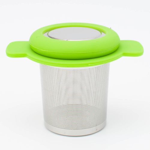 Zaparzacz do herbaty z przykrywką zielony