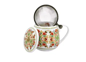 Kubek baryłka z zaparzaczem 430 ml wzór WĘGIERSKI