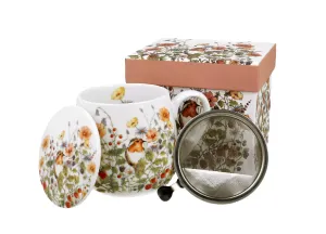 Kubek baryłka z zaparzaczem 430 ml Dzikie ptaki