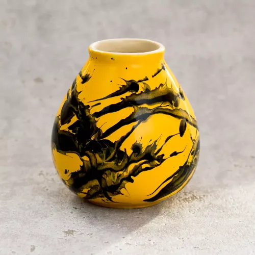 Matero do mate ceramiczne yellow