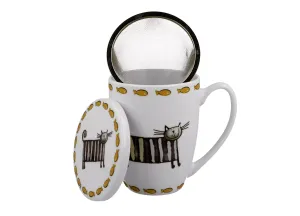 Kubek z zaparzaczem 350 ml CLASSIC CATS