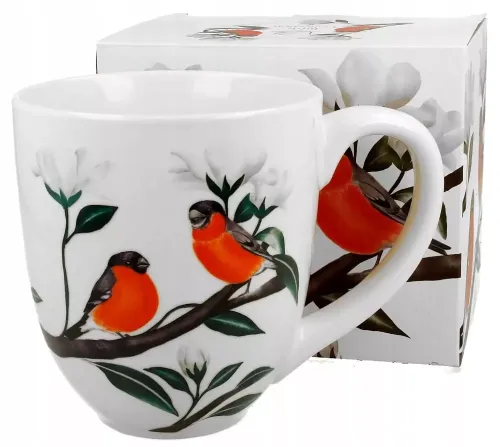 Kubek PORCELANOWY biały XXL gile PREZENT 1000ml