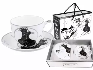 Filiżanka ze spodkiem - Koci świat  