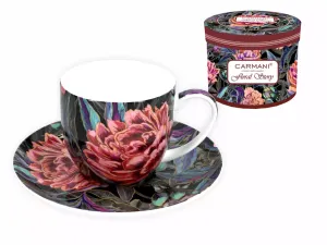 Filiżanka ze spodkiem - Floral Story (CARMANI) (1)