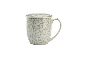 Kubek do herbaty 400 ml z zaparzaczem Kwiaty