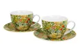 Kpl. 2 filiżanek ze spodkiem GOLDEN LILLY W.Morris porcelana 250 ml (3).webp