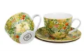 Kpl. 2 filiżanek ze spodkiem GOLDEN LILLY W.Morris porcelana 250 ml (4).webp
