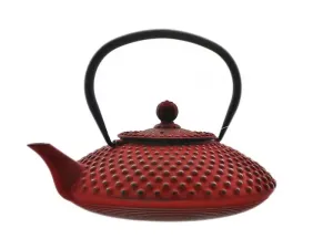 Żeliwny czajnik dzbanek z zaparzaczem 1,2 L Czerwony
