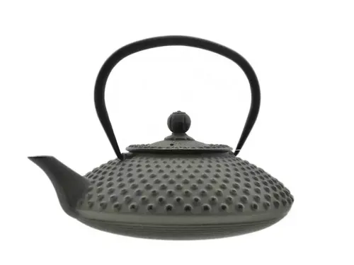 Żeliwny czajnik dzbanek z zaparzaczem 1,2 L Szary (1).webp