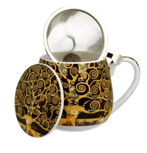 Kubek baryłka z zaparzaczem 430 ml Drzewo życia Gustav Klimt