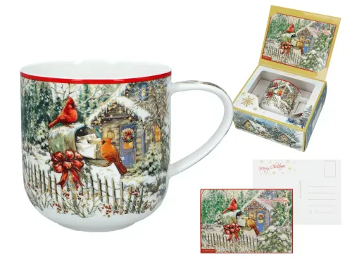 Kubek świąteczny - Zimowe ptaszki (CARMANI) (2).webp