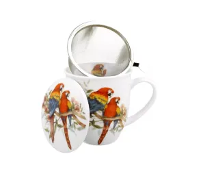 Kubek z zaparzaczem Ptasi Świat PAPUGI ARA SZKARŁATNE