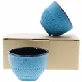 Żeliwne czarki do herbaty zestaw 2 szt 100ml ONE Turkus (2).webp
