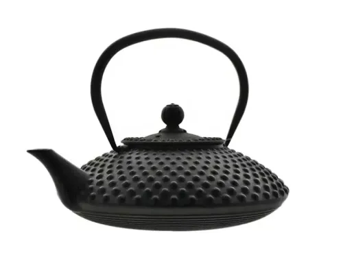 Żeliwny czajnik dzbanek z zaparzaczem 1,25 L czarny MAT