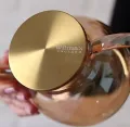 Czajniczek złoty szklany do herbaty