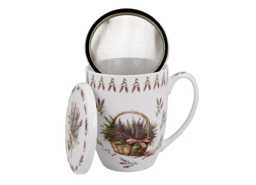 Kubek z zaparzaczem Kosze Kwiatów LAWENDA