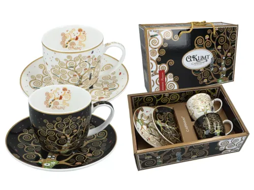 Kpl. 2 filiżanek ze spodkami - G. Klimt, Drzewo życia (CARMANI) (6).webp