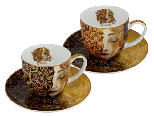 Kpl. 2 filiżanek ze spodkami - G. Klimt, Złote łzy