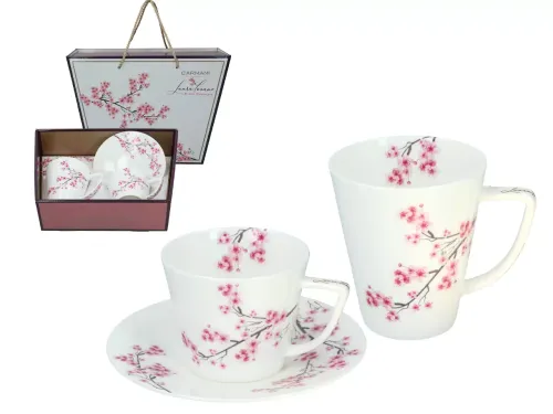 Kpl. filiżanka i kubek - Kwitnąca wiśnia (CARMANI)