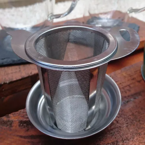 Zaparzacz do herbaty w kształcie czajniczka kolor SREBRNY