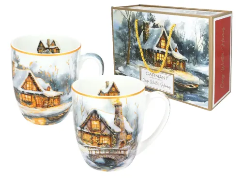 Kubki Świąteczne Kpl. 2 - Dom w objęciach zimy (CARMANI