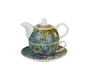 Filiżanka z dczajniczkiem i zaparzaczem ze stali nierdzewnej IRISES inspired by Van Gogh/ Tea for One 